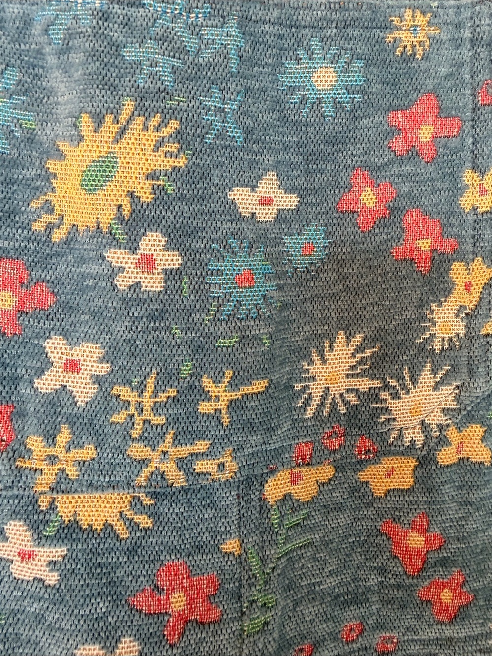 Storia Blue Floral Corduroy Overall Skirt - Picture 4 of 4